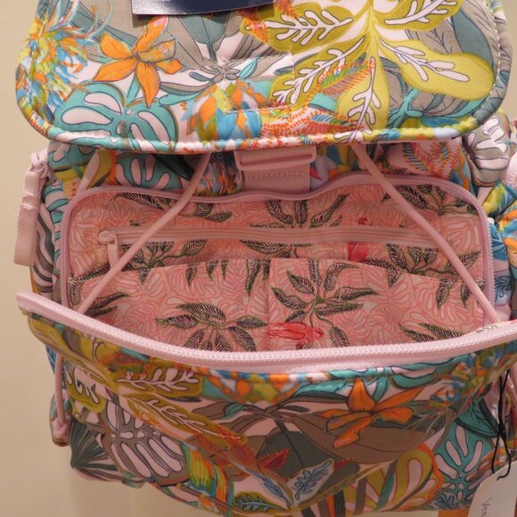 Women Backpack Cotton Roomy Lightweight Rain Forest Canopy Pastel Vera Bradley main image 15